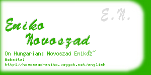 eniko novoszad business card